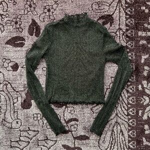 Long sleeve black sparkly mesh long sleeve